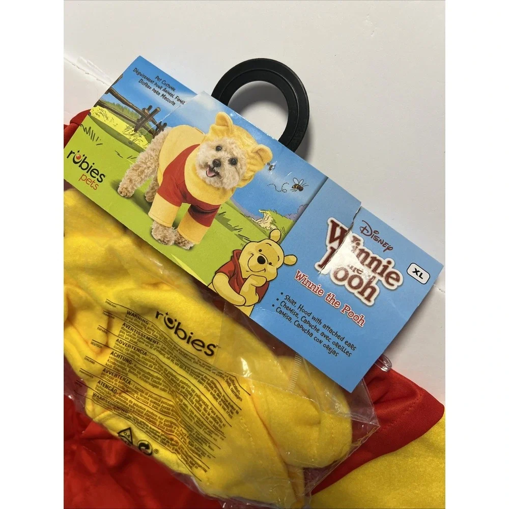 Rubies Disney Winnie the Pooh Dog Costume XL TV‎ & Movie Yellow Red Polyester